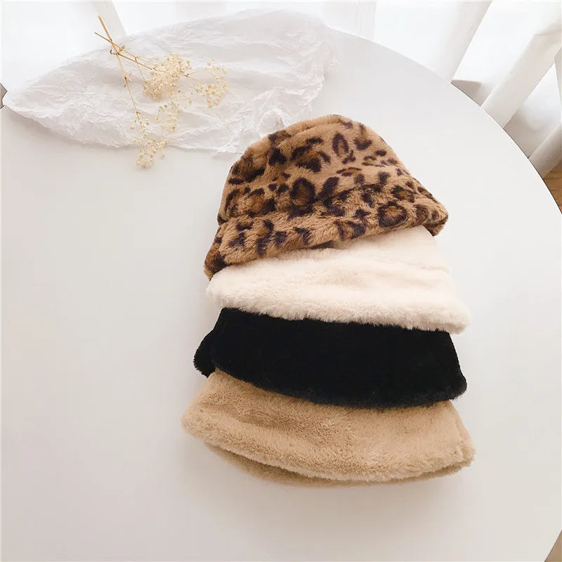 Korean Winter Baby Plush Bucket Hat