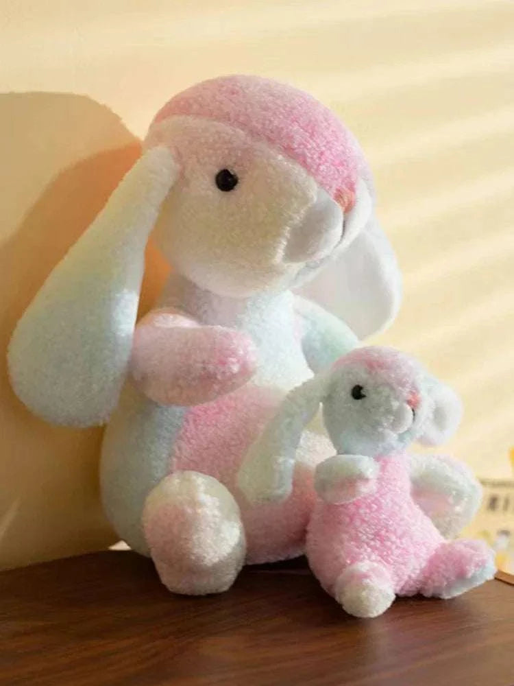 Lovely Long-eared Rainbow Colorful Rabbit Plush Toys