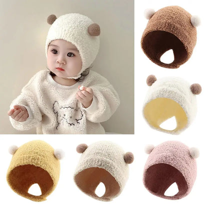 Plush Hip Hop Warm Winter Hats for Kids