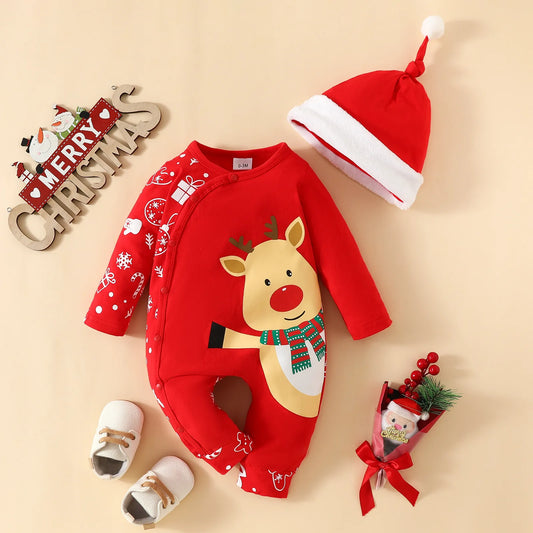 Adorable Newborn Christmas Rompers