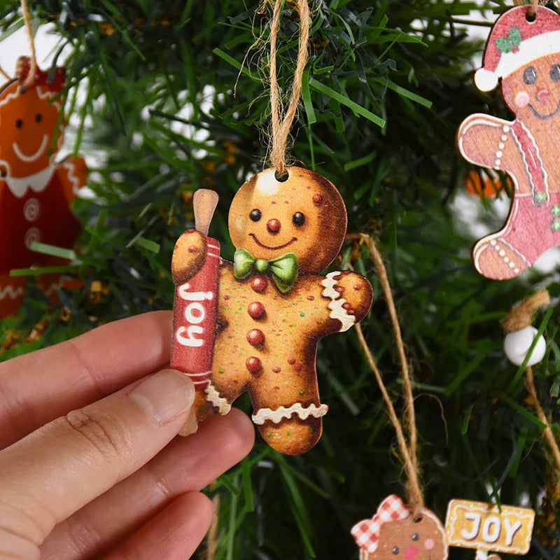 Charming Wooden Christmas Pendants