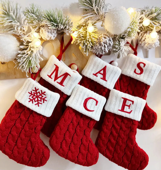 Personalized Knitted Christmas Stockings