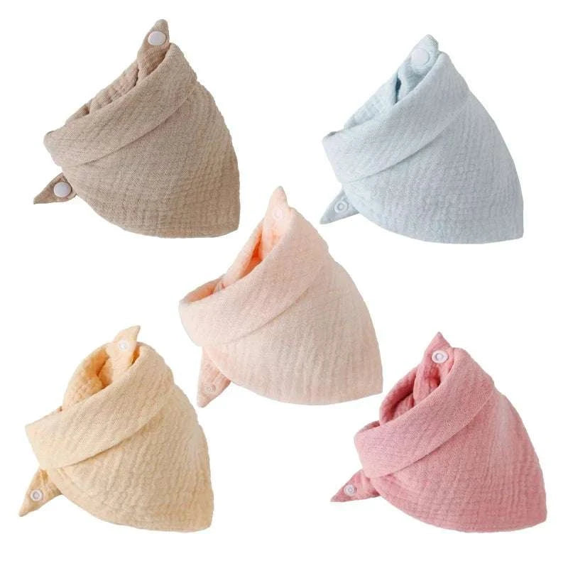 Triangle Scarf Solid Color Soft Cotton Baby Bib