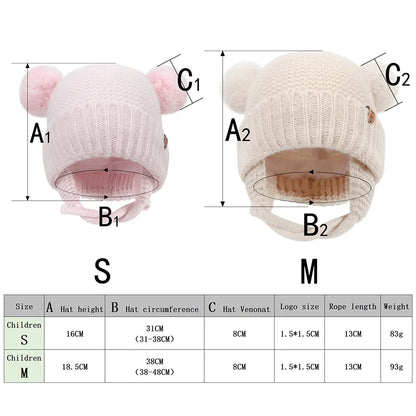 Cute Knitted Pompom Baby Hat