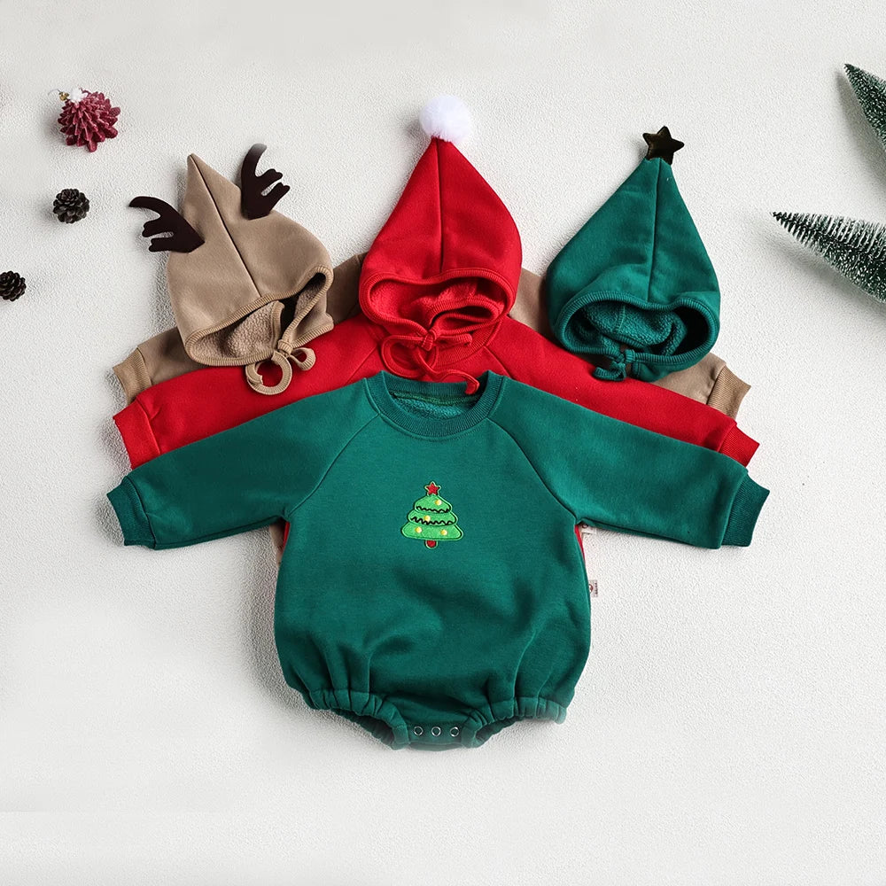 Embroidery Santa Claus Baby Bodysuit