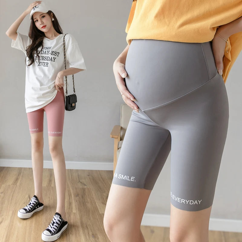 Summer Cool Maternity High-Waist Shorts