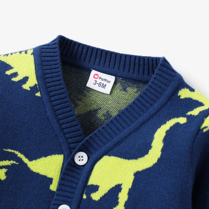 PatPat Toddler Dinosaur Knitted Sweater