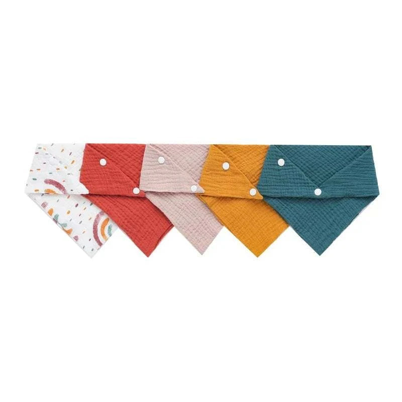 Triangle Scarf Solid Color Soft Cotton Baby Bib