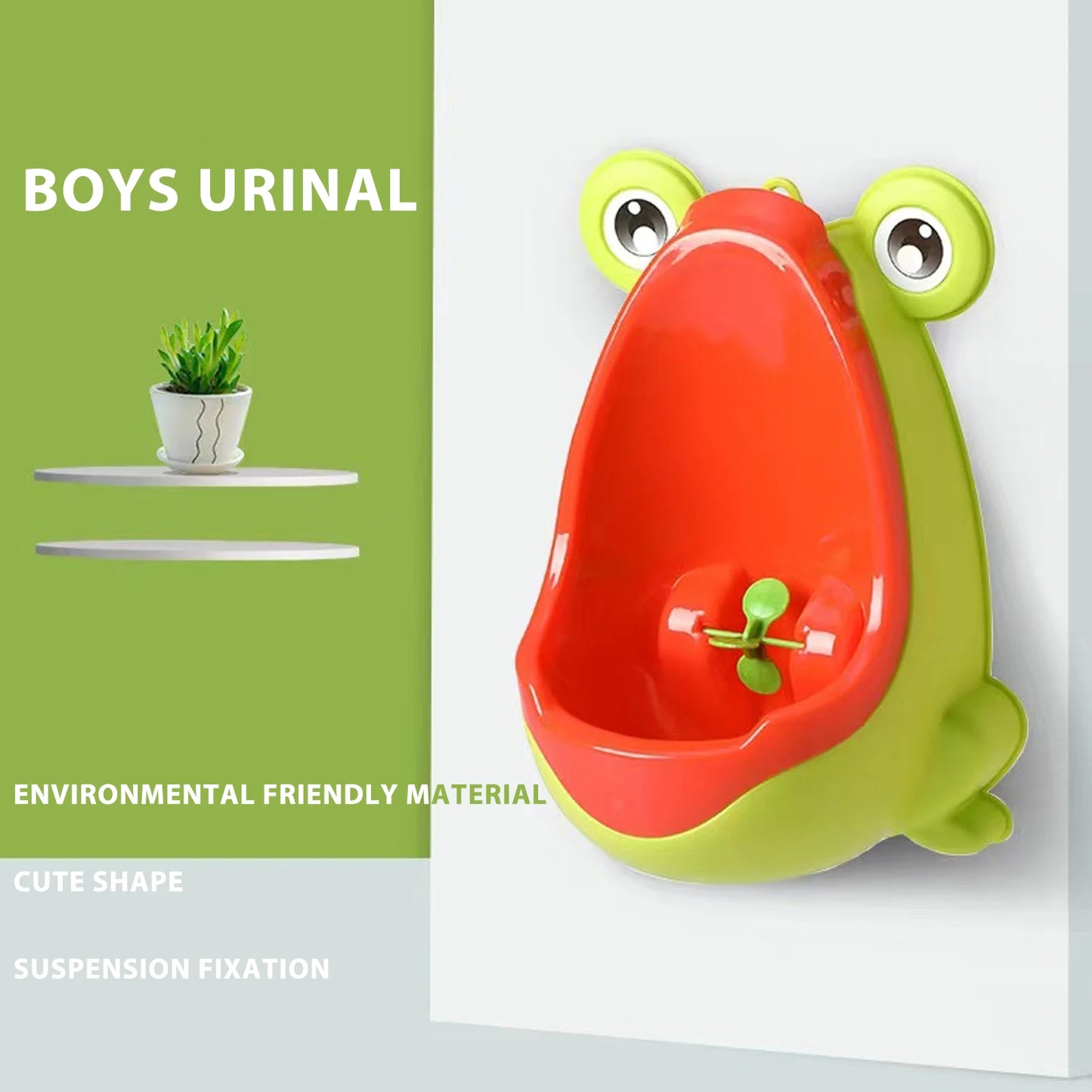 Baby Boys Frog Shape Wall-Mounted Urinal