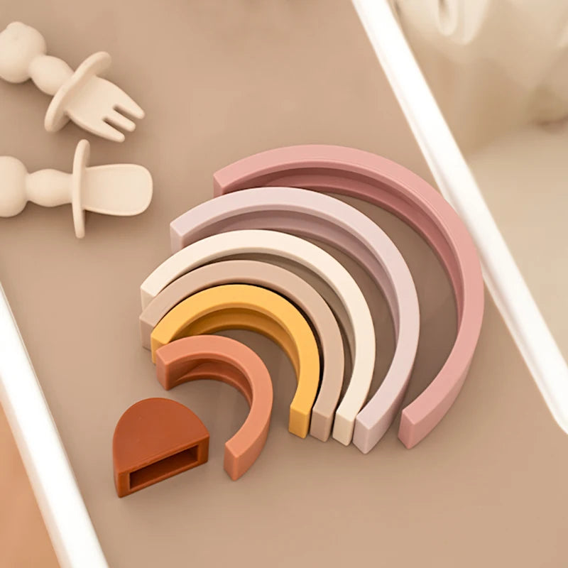 Baby Silicone Rainbow Stacker