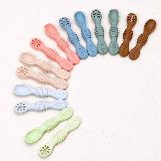 Silicone Baby Spoon Fork Set