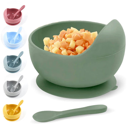 Silicone Self-Feeding Snail Bowl Set