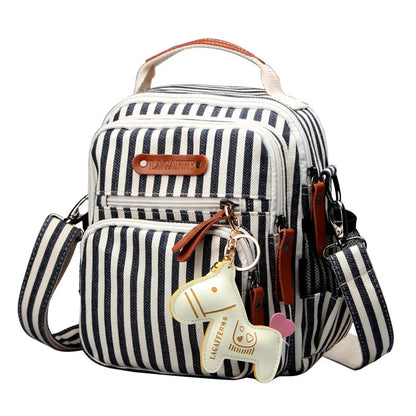 Striped Waterproof Diaper Backpack