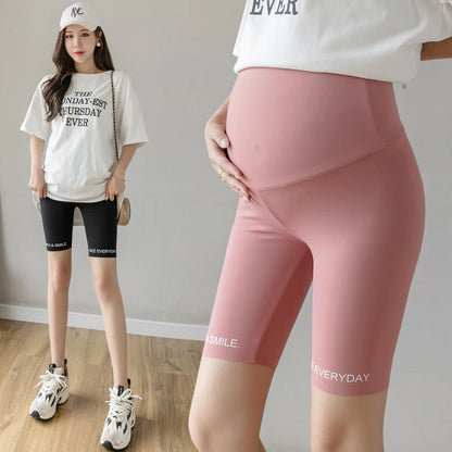 Summer Cool Maternity High-Waist Shorts