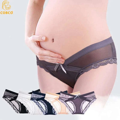 Summer Maternity Seamless Lace Briefs