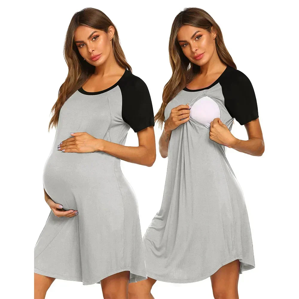 Summer Nursing Gown for Moms