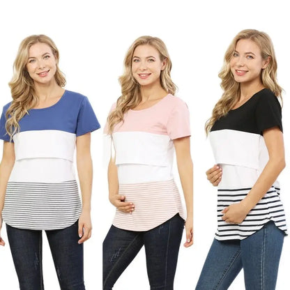 Summer Short Sleeve Nursing Tops