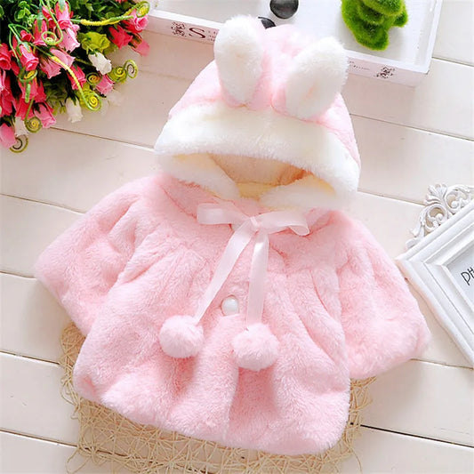 Sweet Warm Hooded Baby Girl Jacket