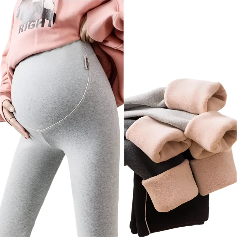 Thick Warm Plus Velvet Maternity Leggings