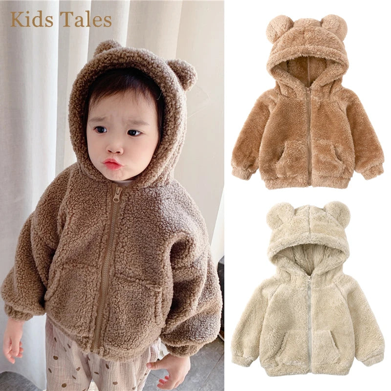 Toddler 3D Bear Ears Winter Jacket