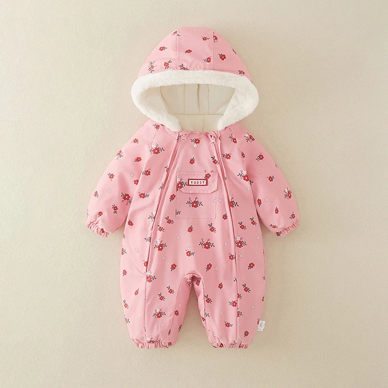 Winter Baby Snowsuit with Fur Lining