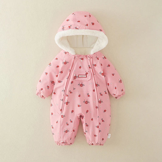 Winter Baby Snowsuit with Fur Lining