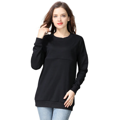 Winter Maternity Long Sleeve Nursing Hoodie