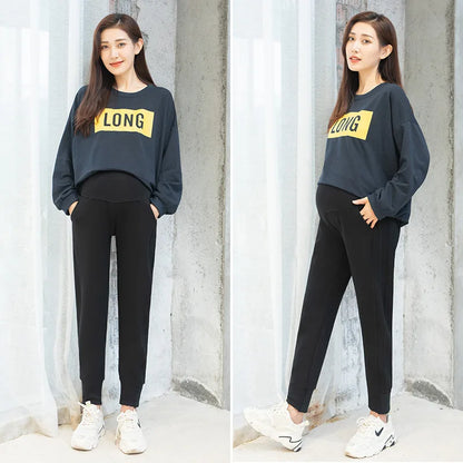 Winter Oversized Plush Maternity Pants