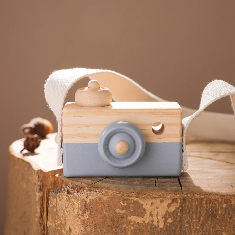 Wooden Fashion Camera Baby Toy Pendant